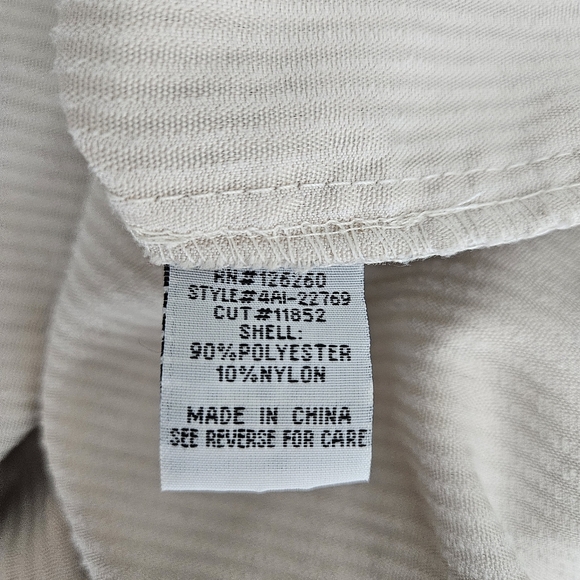 Velvet Heart Corduroy Shirt Beige Long Sleeve Button Up Oversized Shacket Medium - Picture 6 of 7